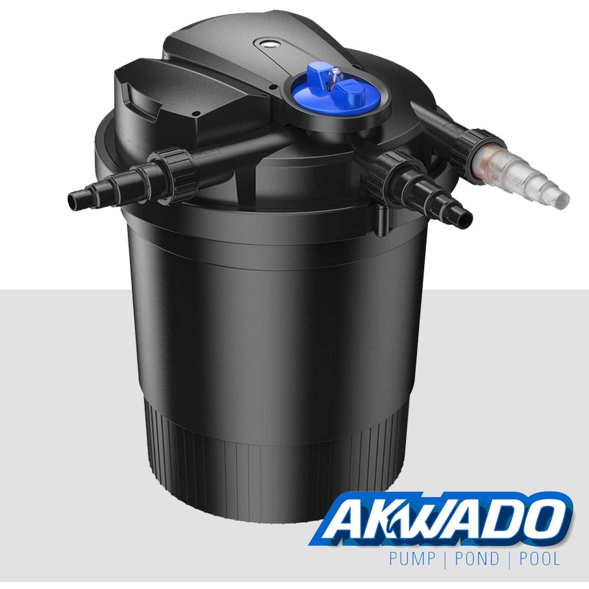 Akwado Druckfilter für 12m³ inkl. 11W UVc und automatischem Rücklauf