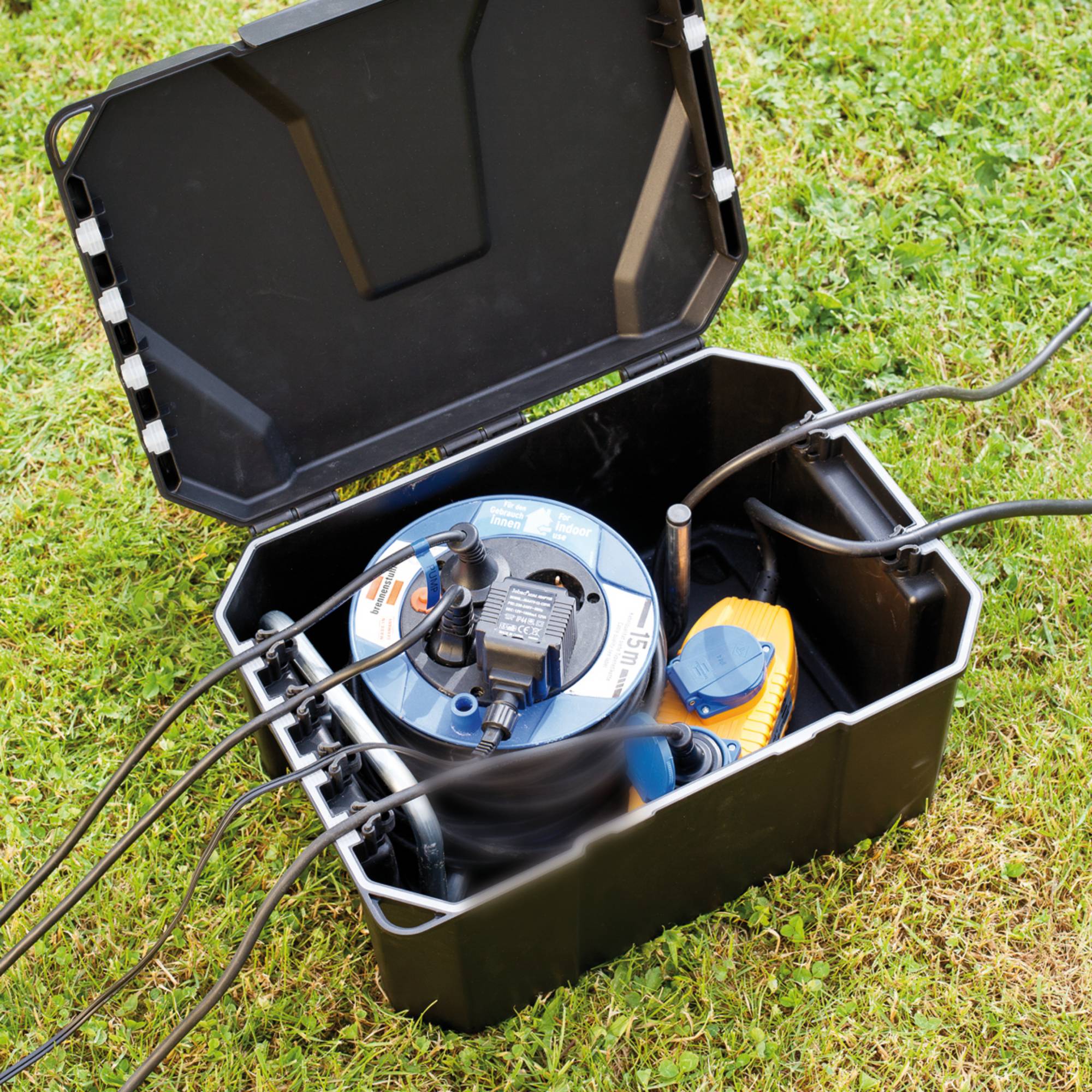 Heissner PowerBox Stromverteilerbox für Garten, Beleuchtung, Pool