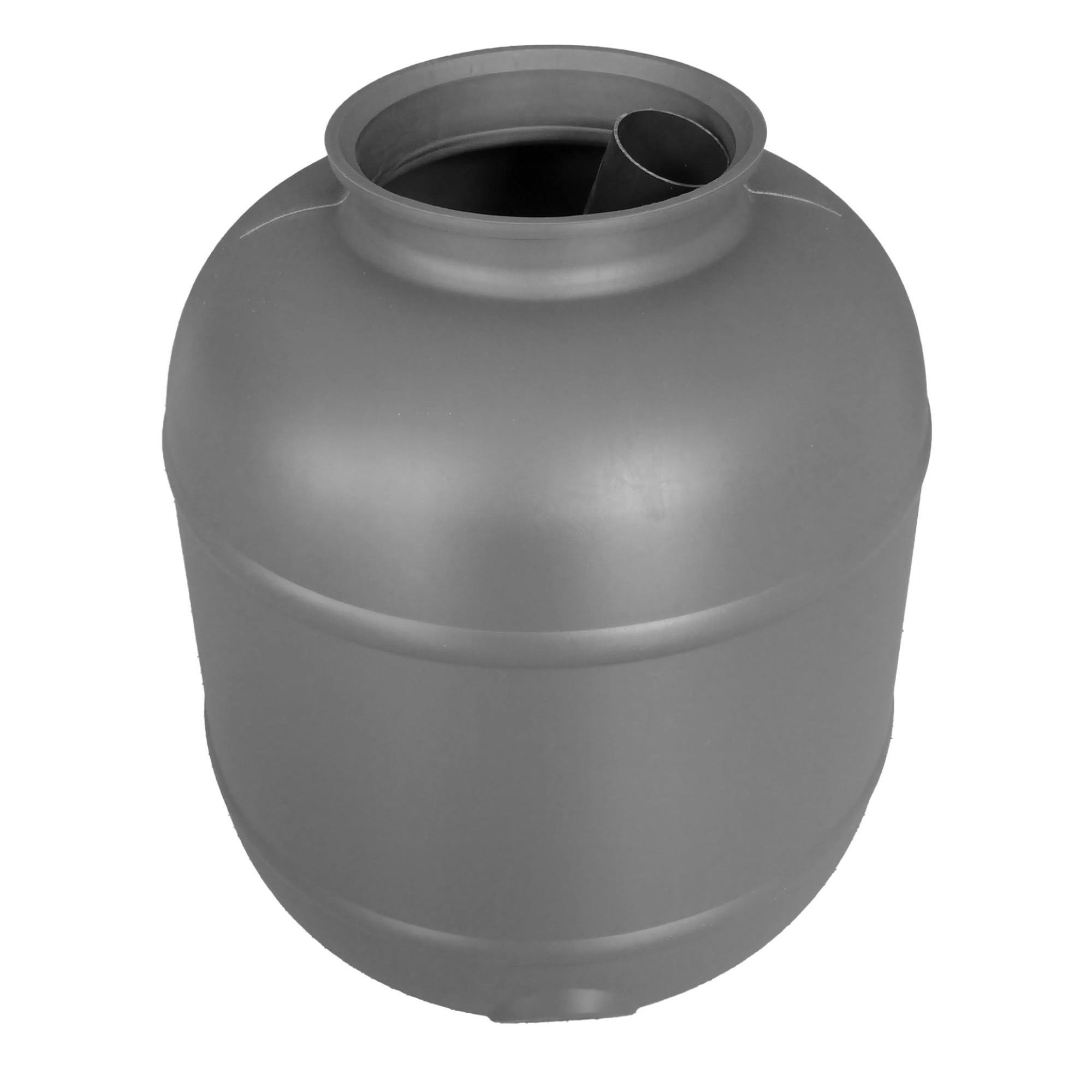 Filterkessel D 476 mm, 85 Liter, grau inkl. Entleerhahn und Standrohr mit Filterkerzen