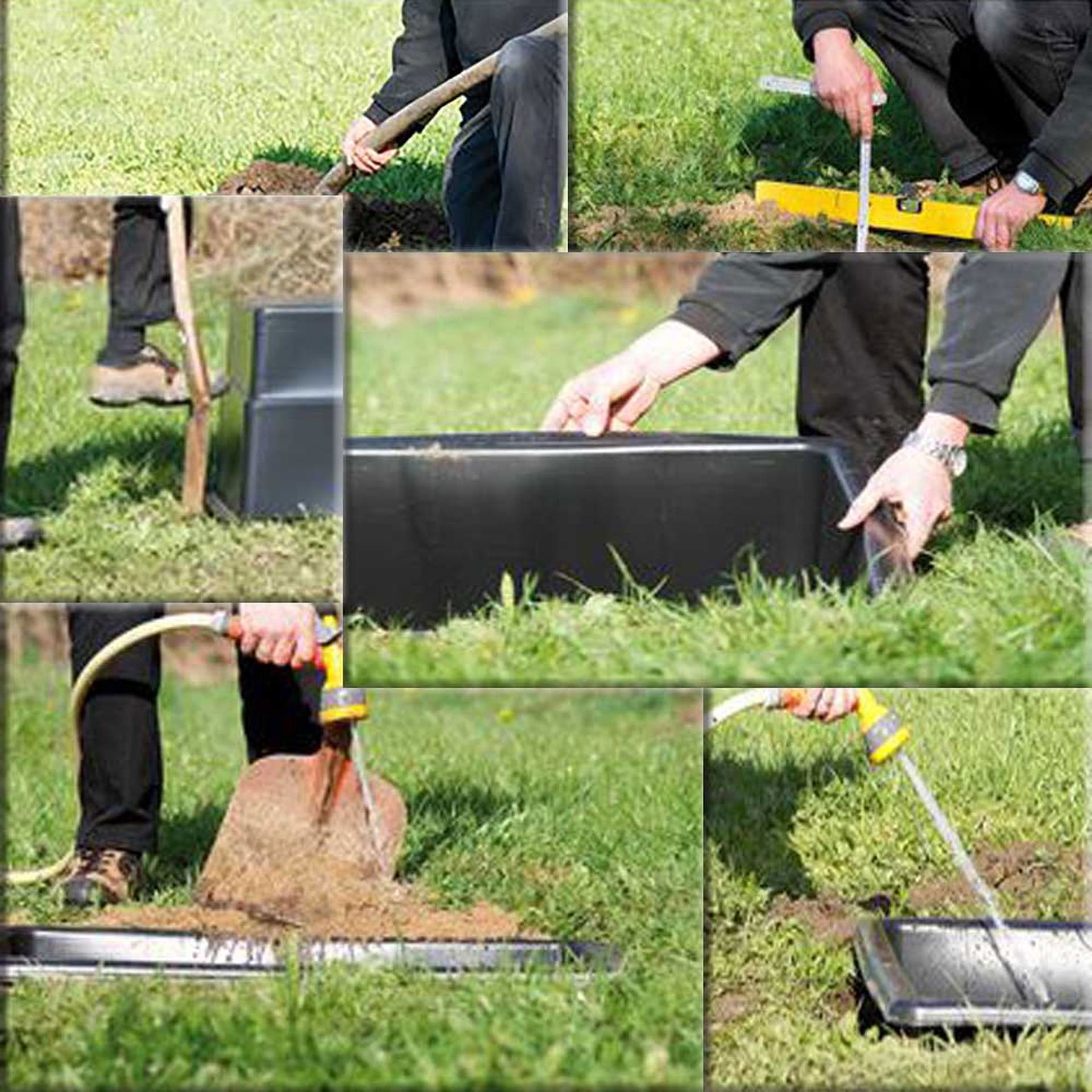 TEICH SET GROSSER FERTIGTEICH 1000 LITER BECKEN MIT UNTERWASSER