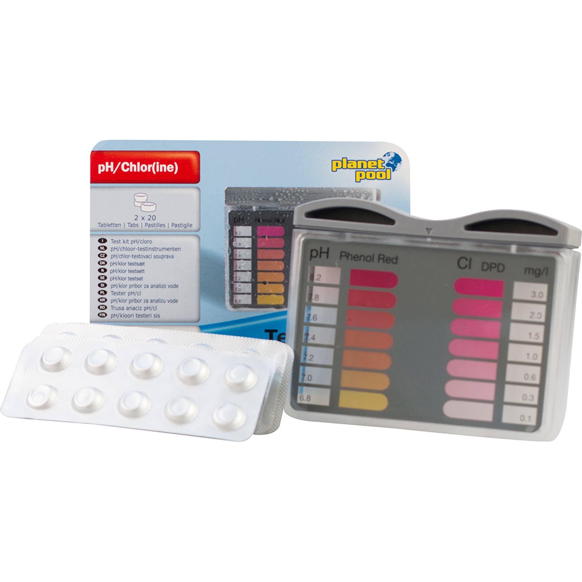 pH / Chlor-Testbesteck - mit je 20 Tabletten
