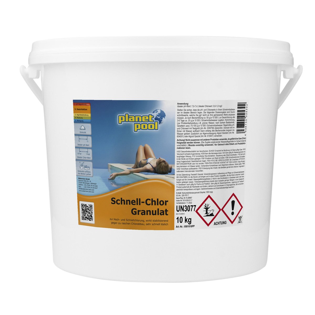 Planet Pool - Schnell-Chlor-Granulat, 10 kg