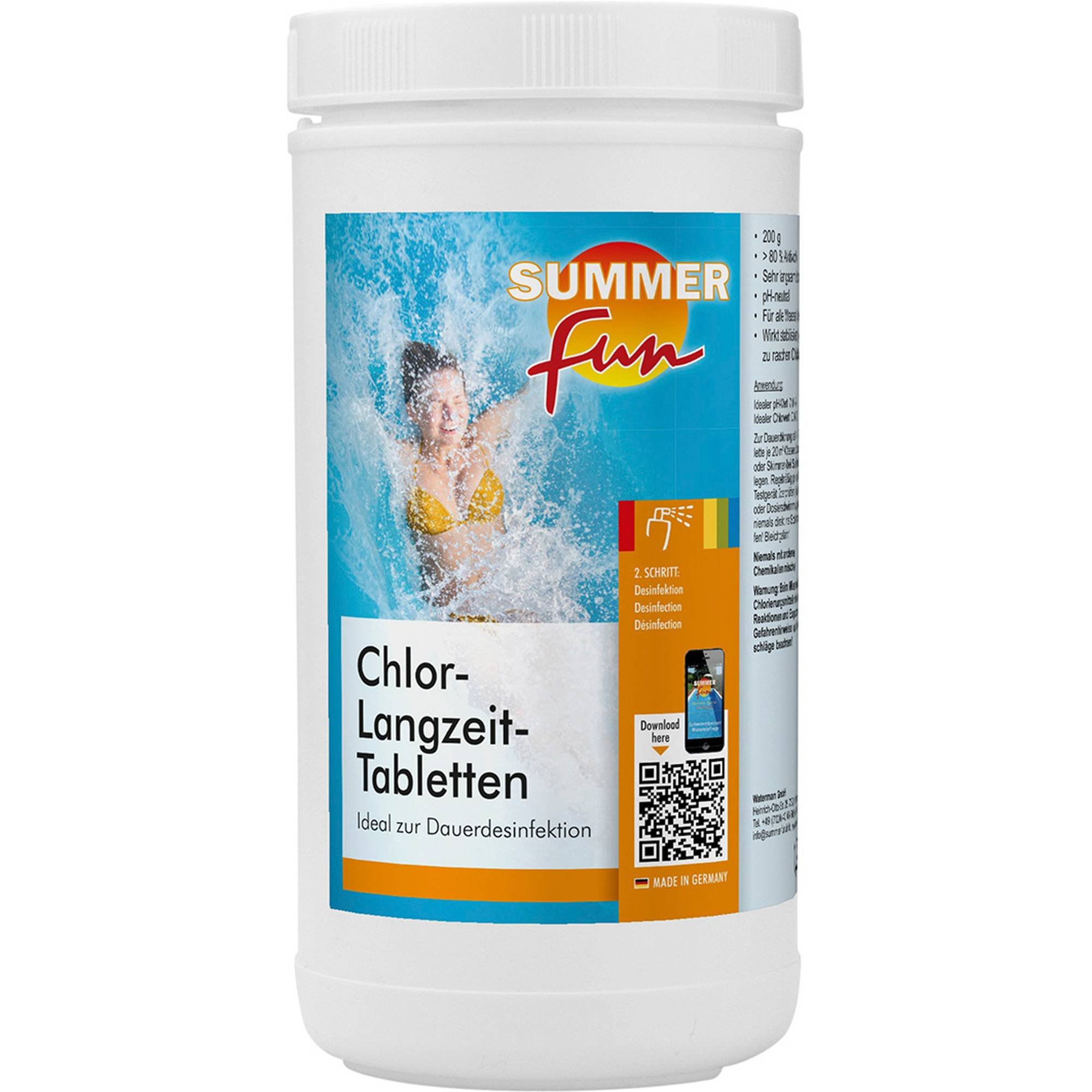 Summer Fun - Chlor-Langzeit Tabletten - 200g Tabletten, 1,2 kg