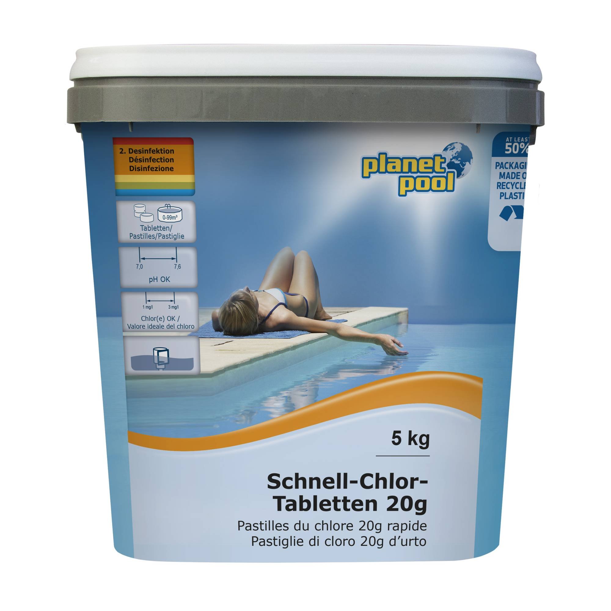 Planet Pool - Schnell-Chlor-Tabletten 20 g, 5 kg