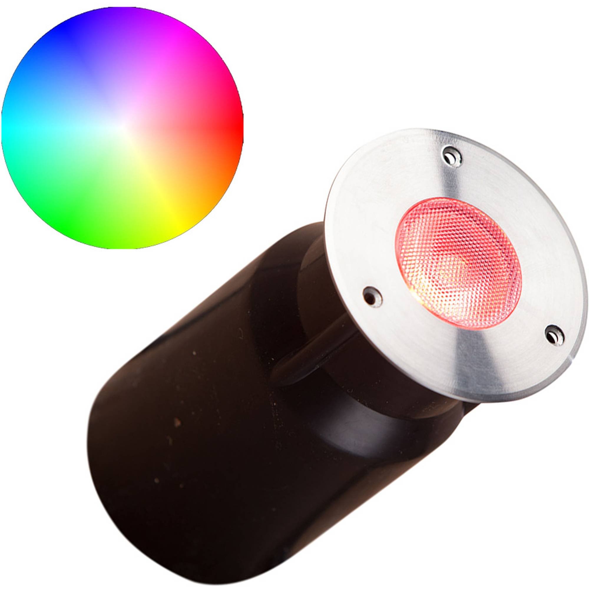 Heissner L463-00 Smart Light RGB Bodeneinbau Spot und Decklight 1 Watt silber
