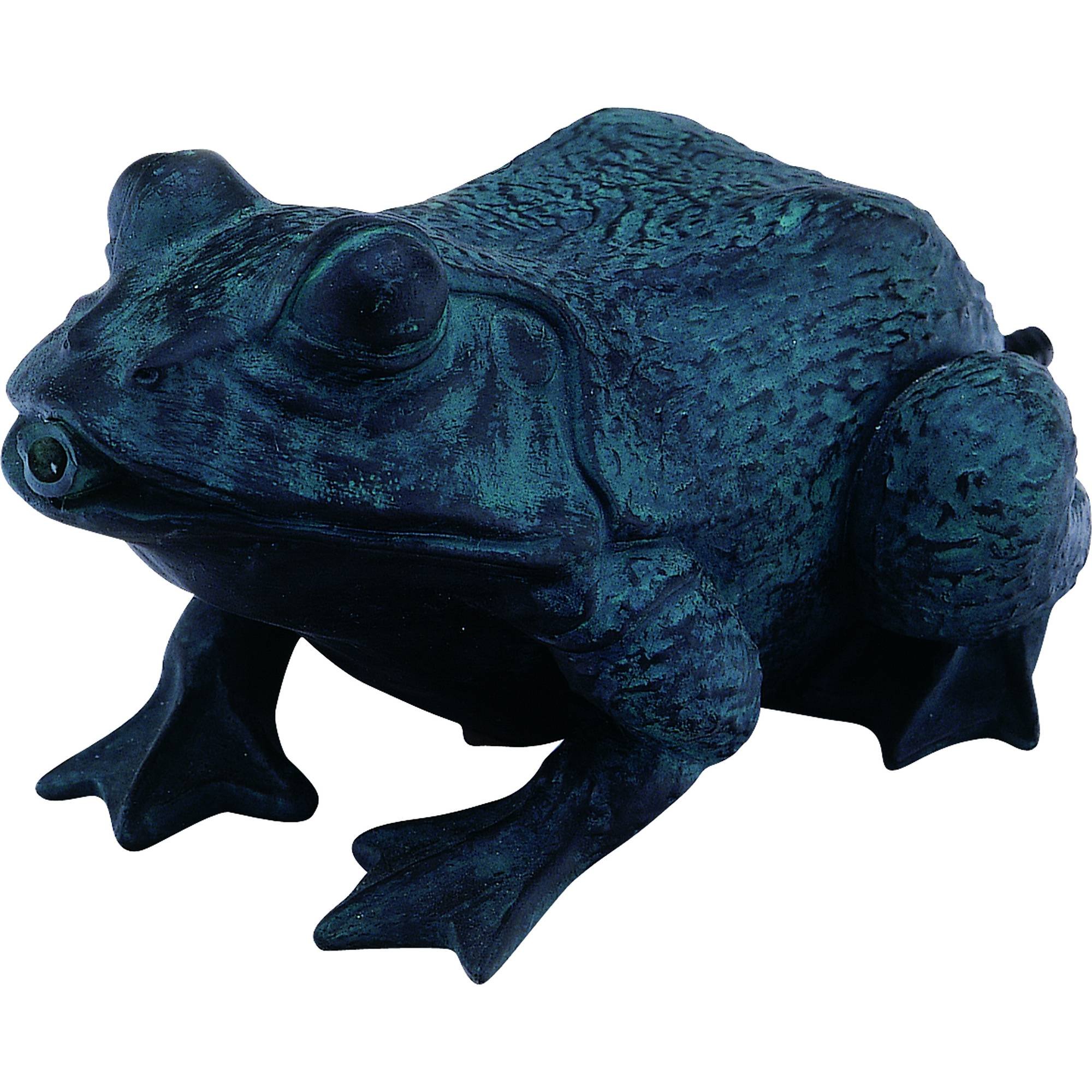 Teichfigur Speier Frosch  Dekor Bronze